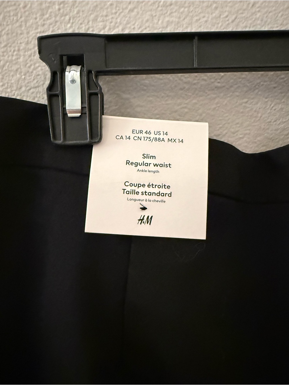 H&M Slim Black Women’s Ankle-Length Black Pants